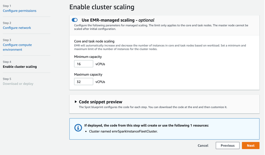 Step 4 enable cluster scaling