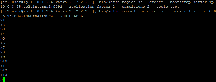 Sending messages to the Kafka topic