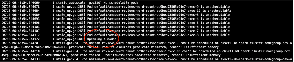 Cluster Autoscaler Logs