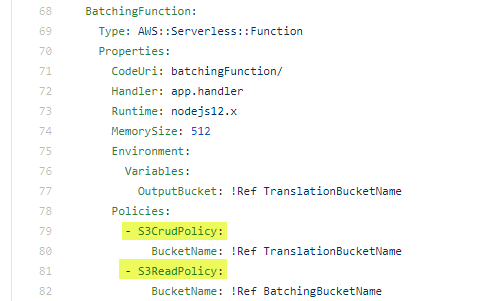 SAM policy templates