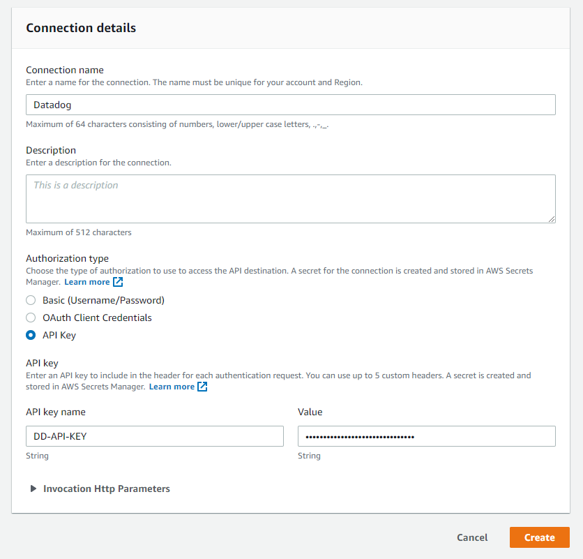 Create new connection UI