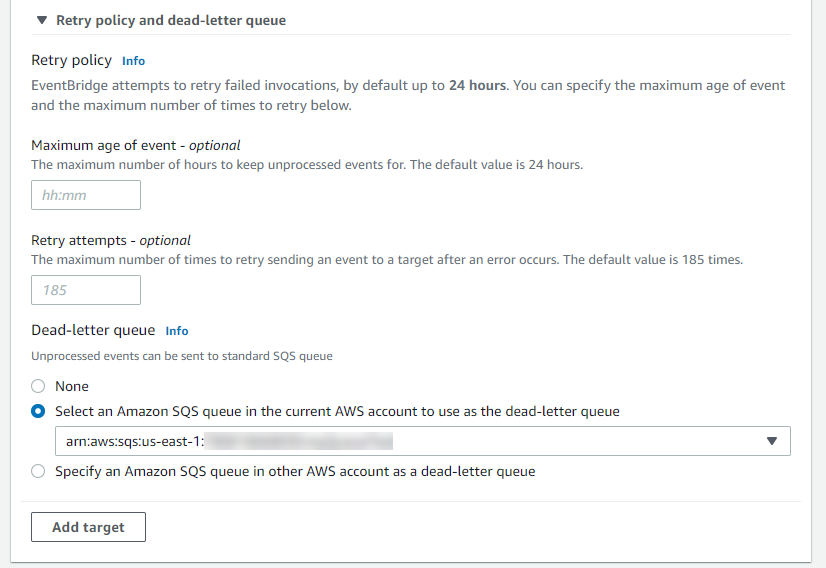 Retry policy and DLQ