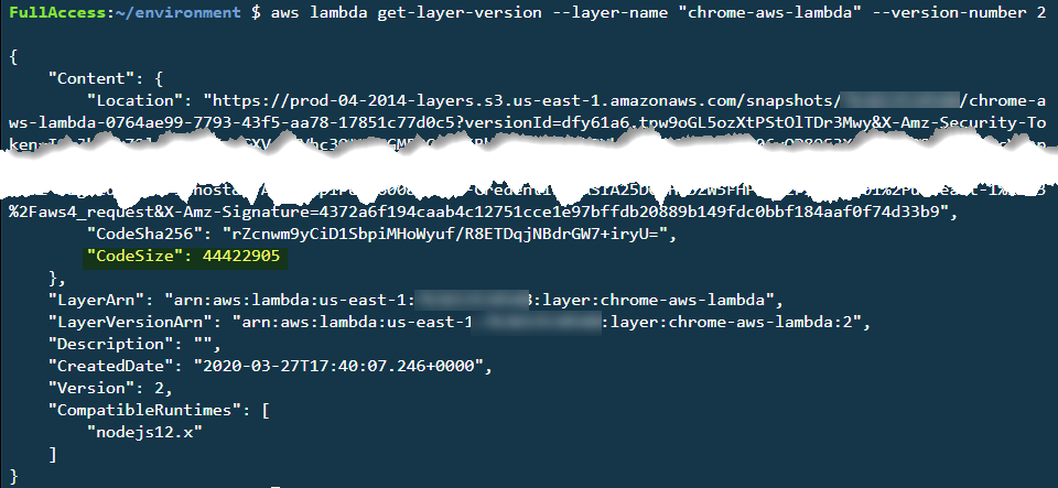 get-layer-version CLI