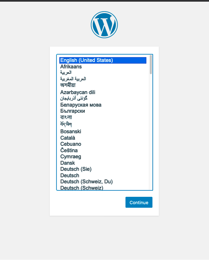 wordpress languages