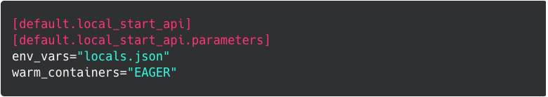 Warm container settings