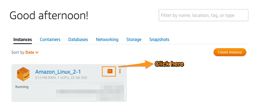 amazon lightsail console
