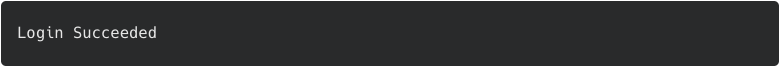 Login Succeeded