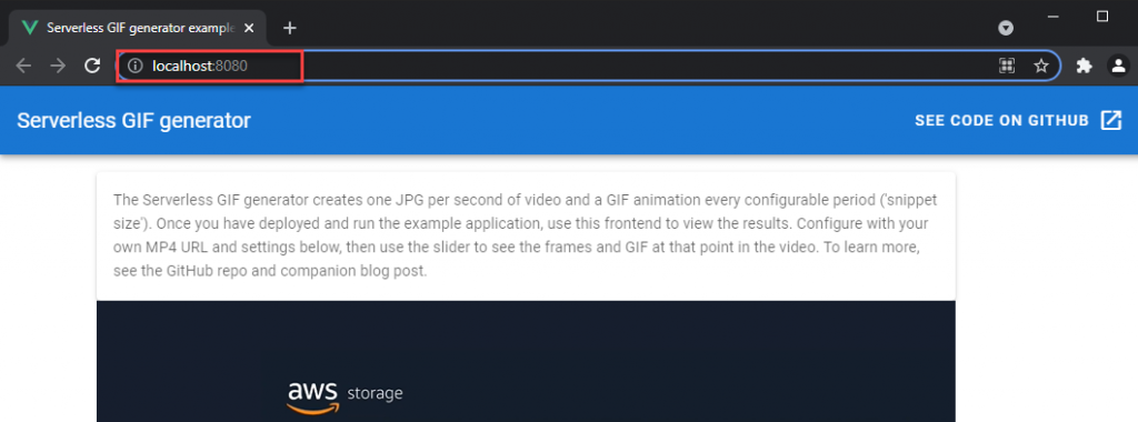 Localhost browser application