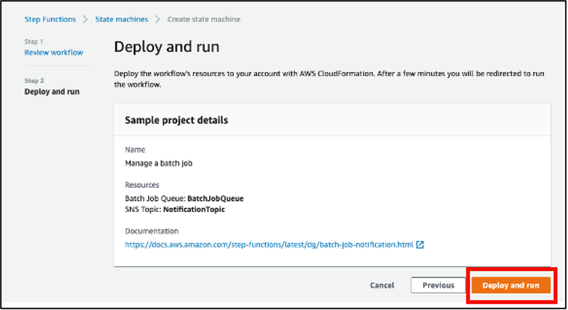 Deploy and run from console