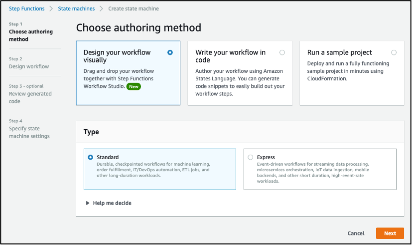 Design a workflow visually