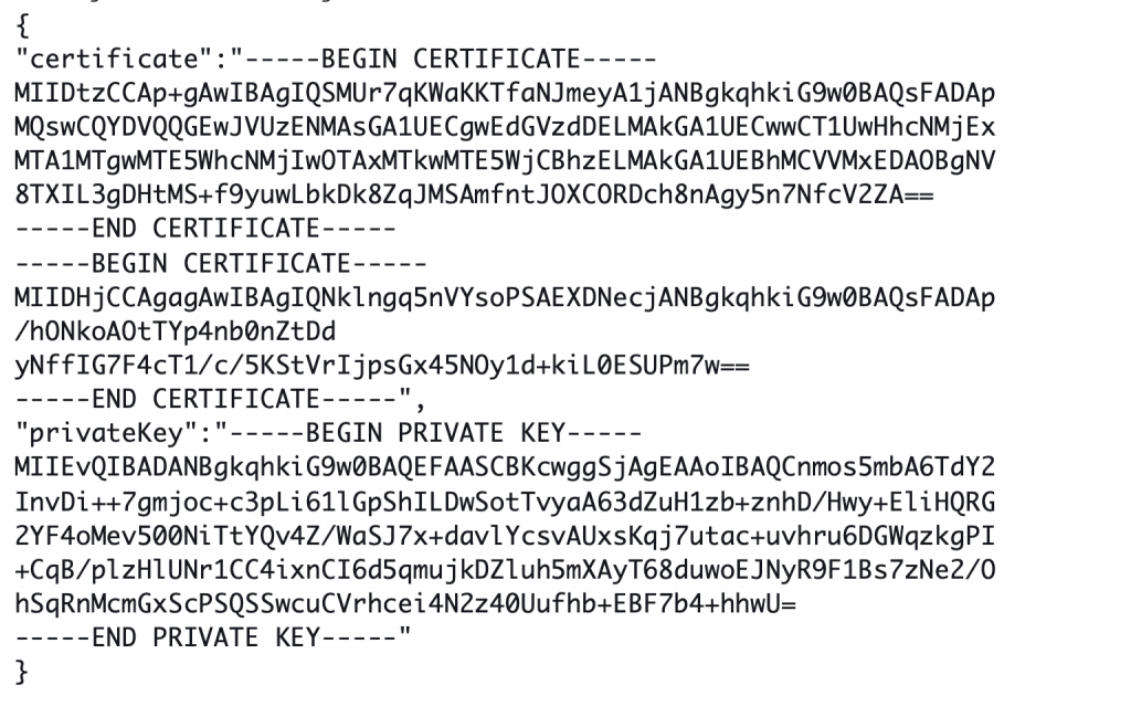 Certificate file structure