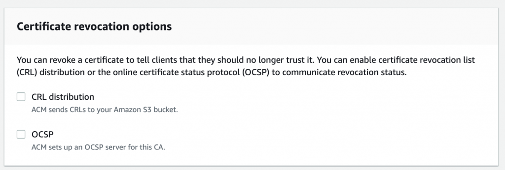 Configure revocation