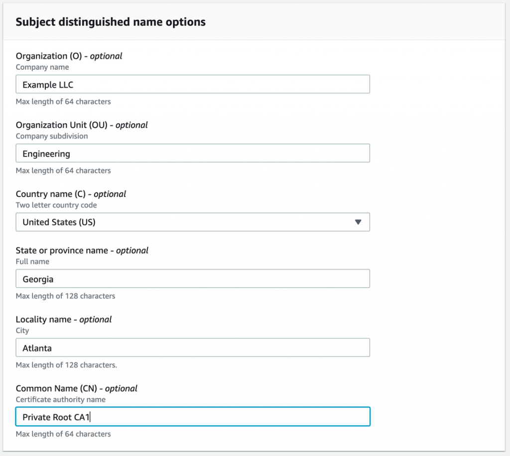 Provide your certificate details