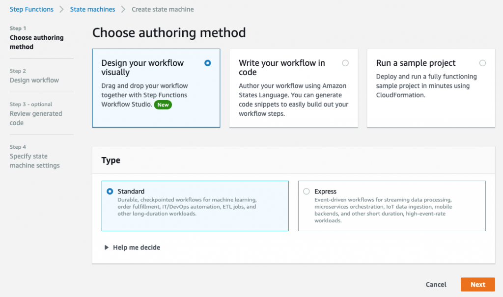 Choosing authoring method