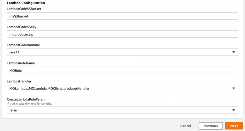 Lambda Configuration