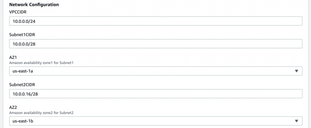 Network configuration