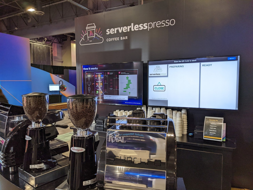 Serverlesspresso booth