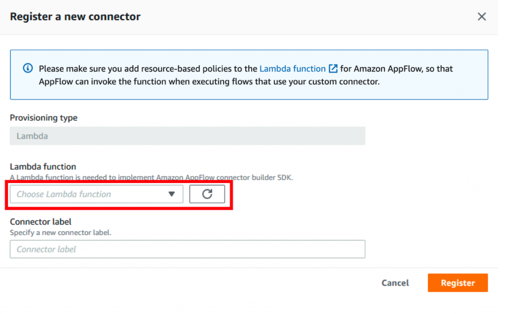 Register a new connector