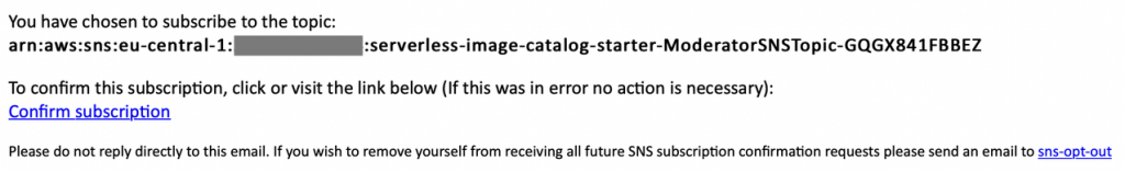 Subscription message