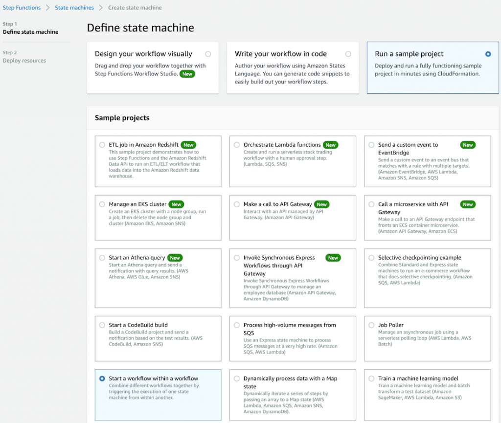 Defining state machine