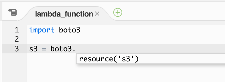 CodeWhisperer single-line completion