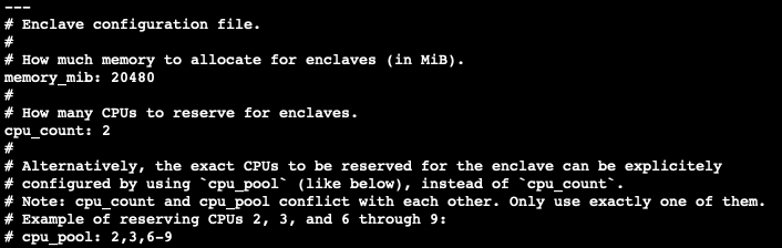 Enclave Configuration File