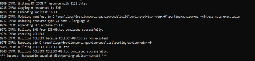 Building Porting Advisor binary