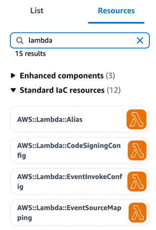 Search for and add Standard components