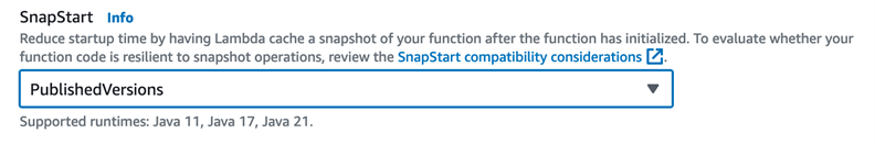 Enabling SnapStart