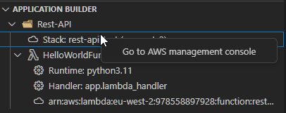 Browsing to CloudFormation stack