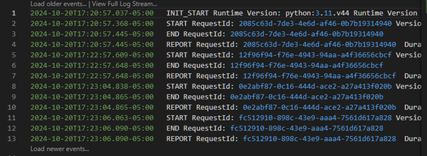 Optionally filtering log results