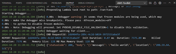 Viewing function output