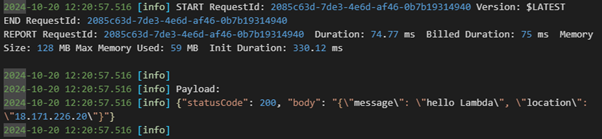 Viewing remote invoke results