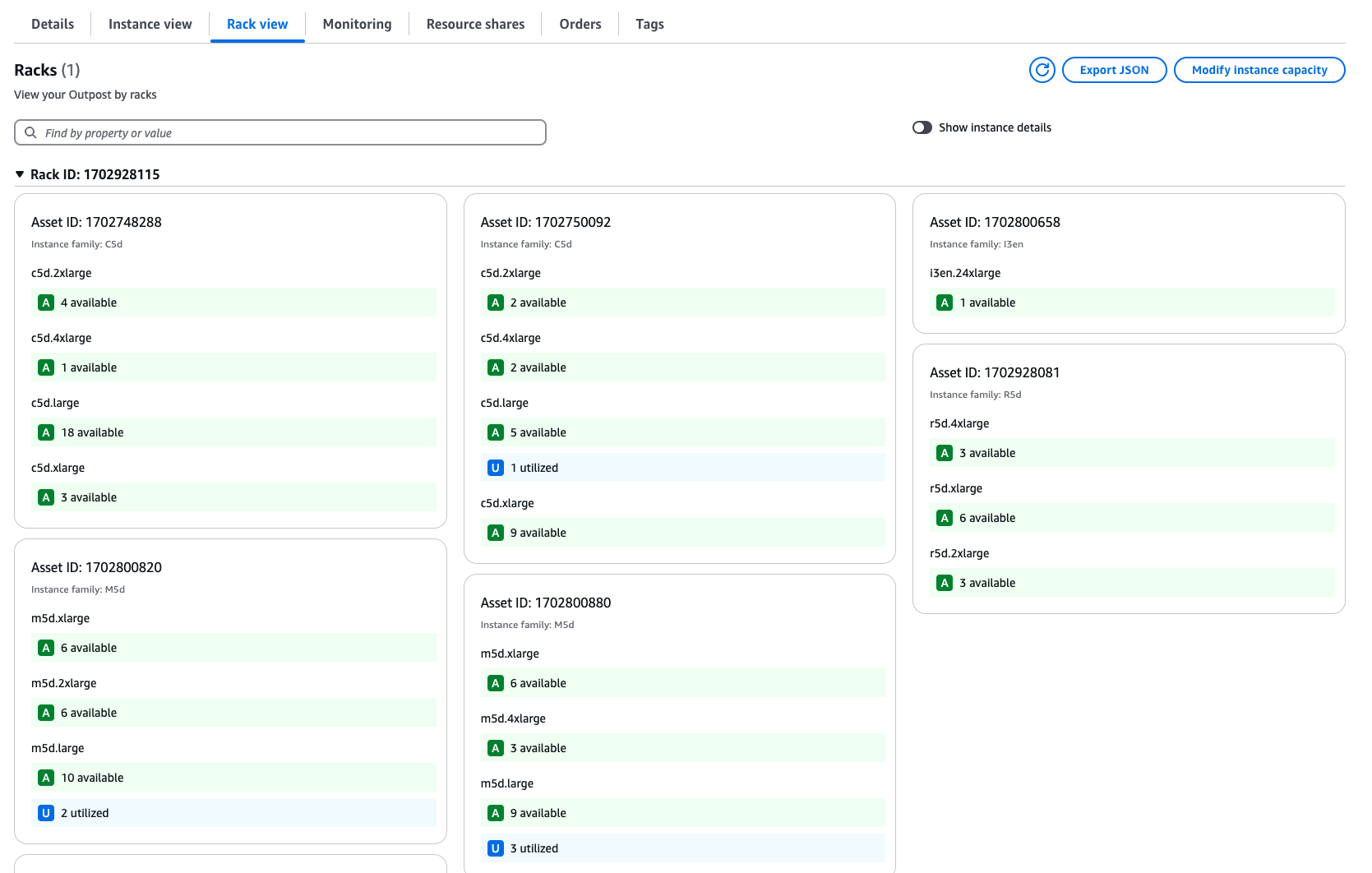 Figure 4 - Rack View
