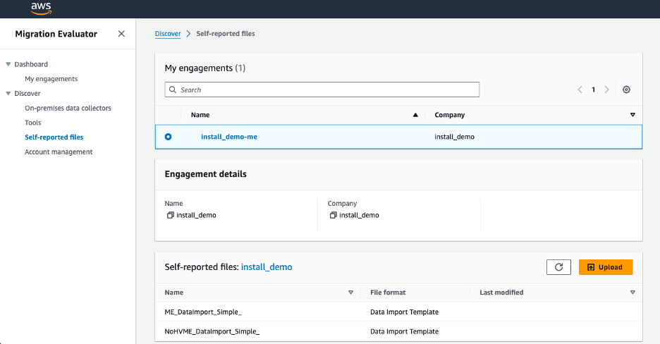 Figure 4 - Migration Evaluator console