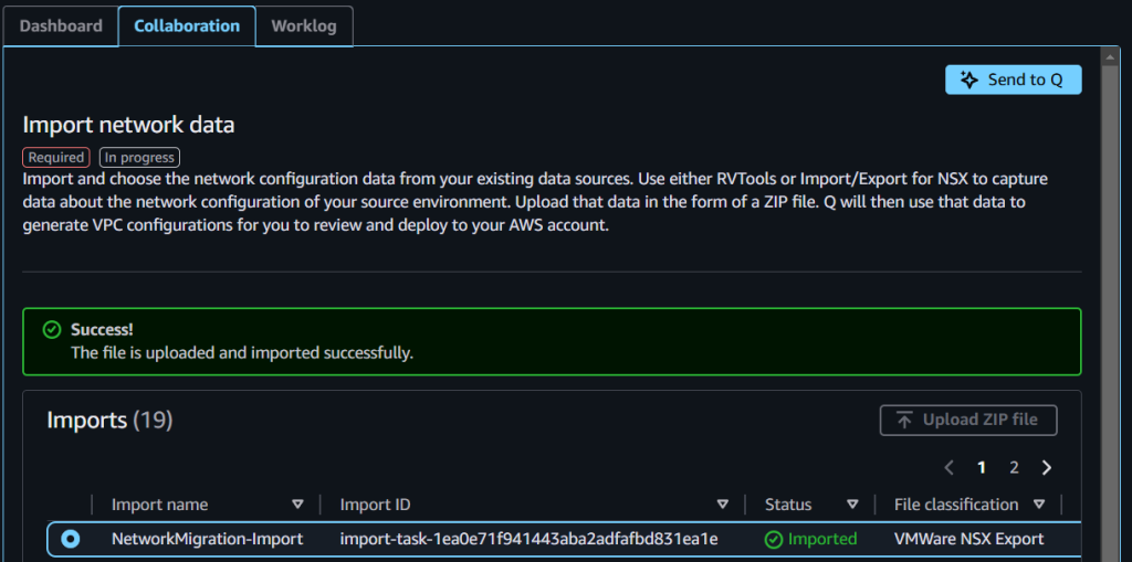Importing network configurations 