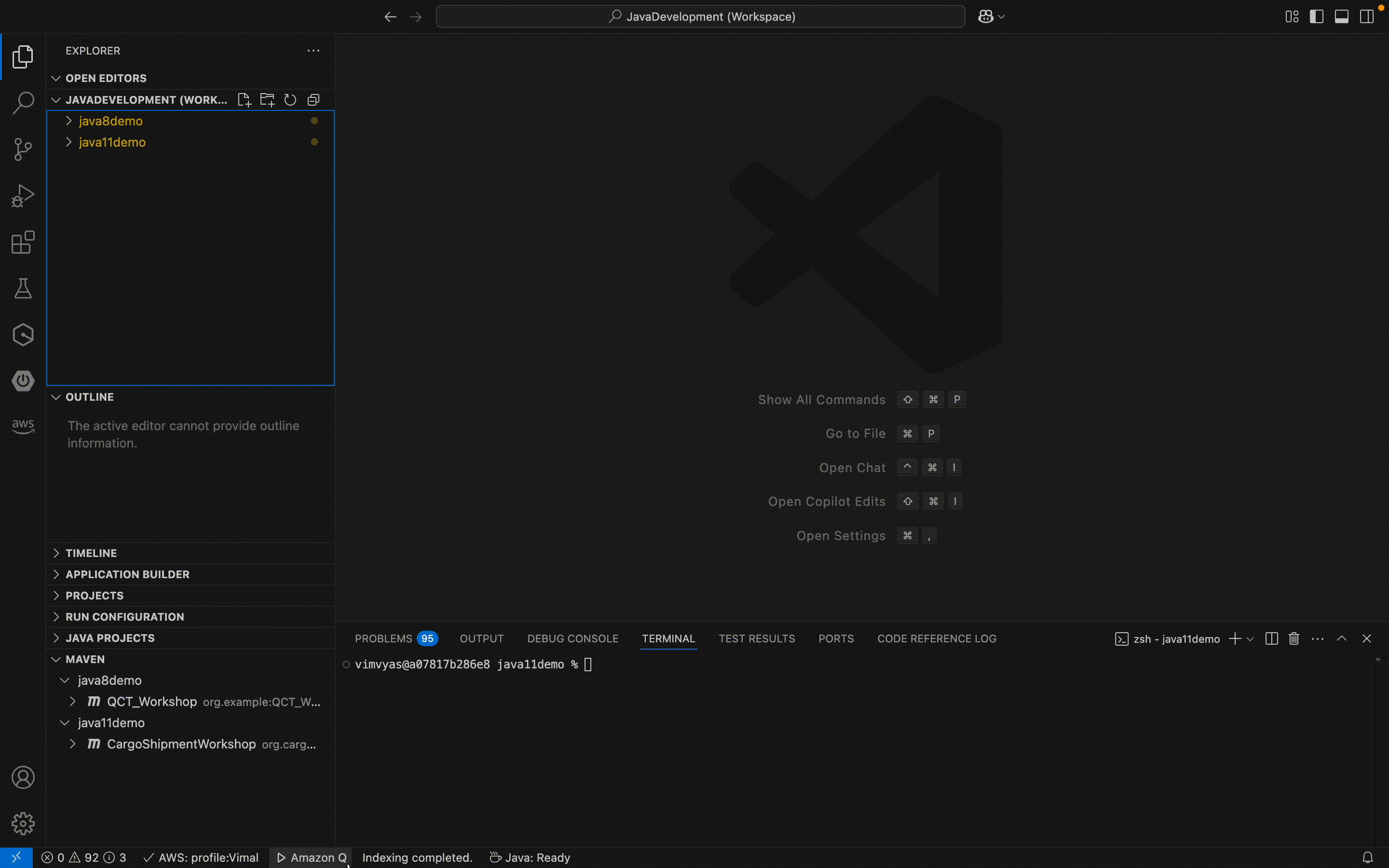 Amazon Q Developer /transform process.