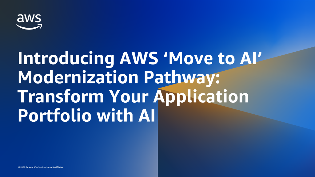 Introducing AWS 'Move to AI' Modernization Pathway: Transform Your Application Portfolio with AI