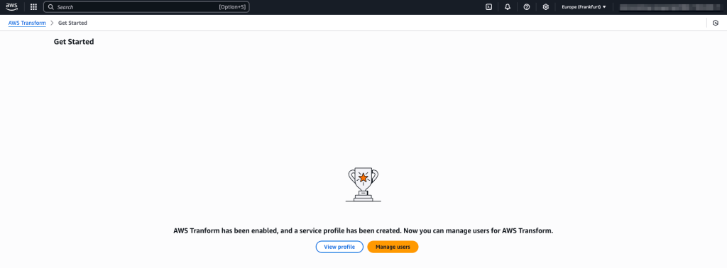 Choose Manage Users.