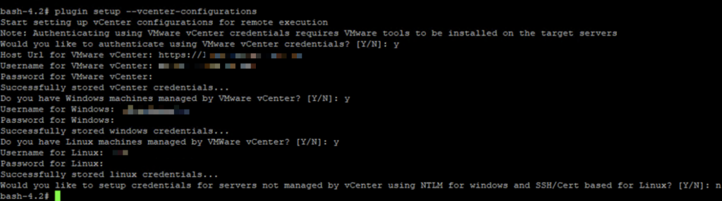 vCenter configuration