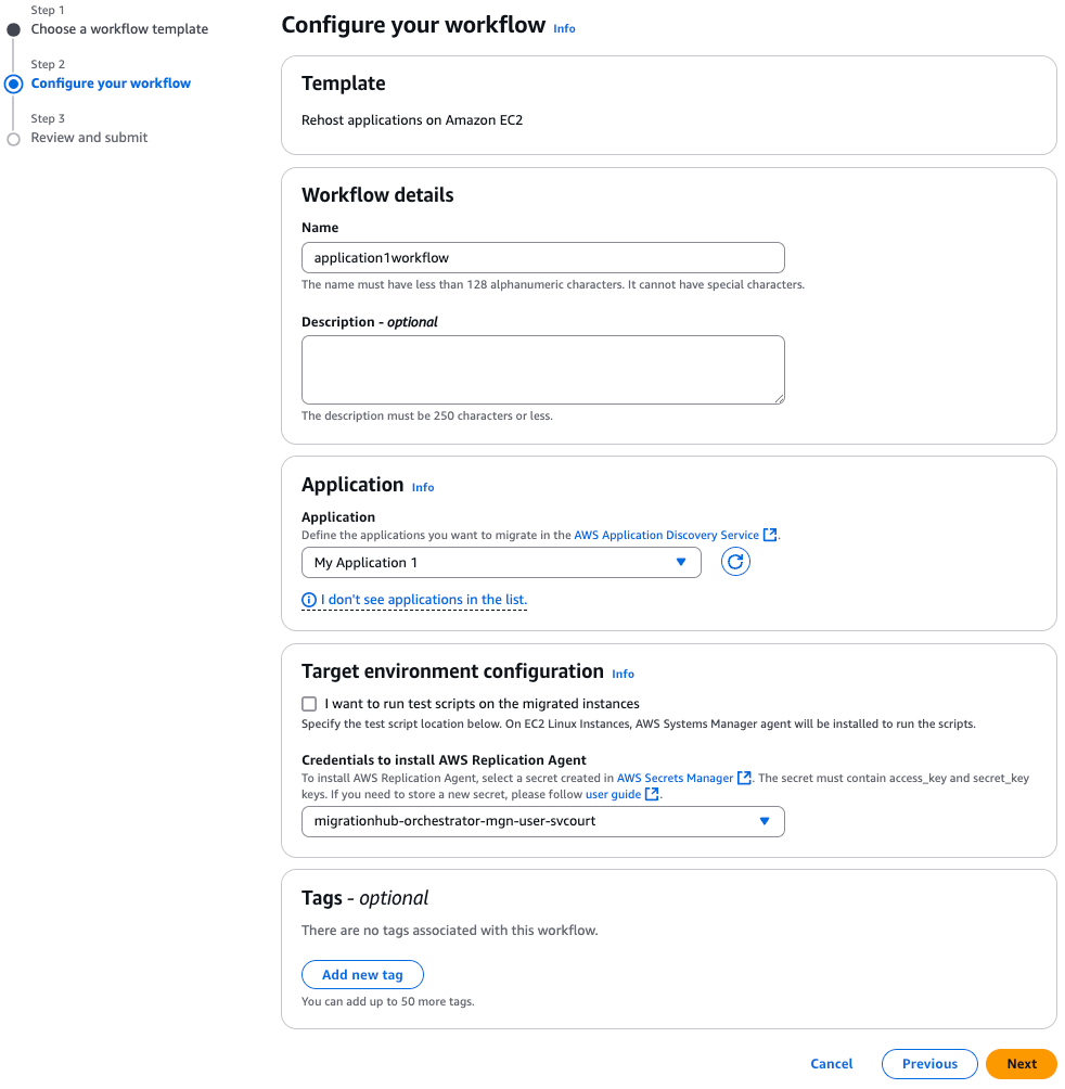 Configure the workflow