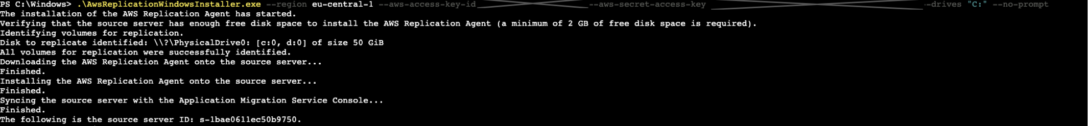 Use the --drives flag on Windows or --devices on Linux to specify the bootable drive for replication by MGN