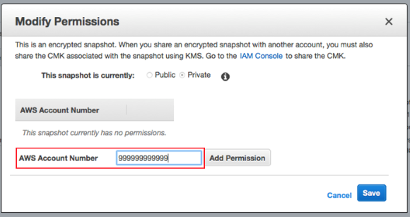 Screenshot showing specification of target account number
