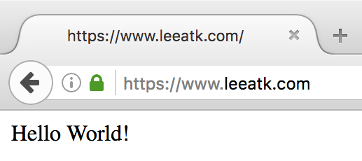 Screenshot showing green padlock in address bar