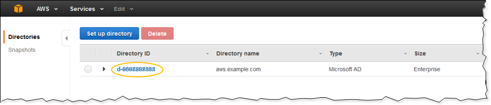 Screenshot of Directory ID link Screenshot of Directory ID link