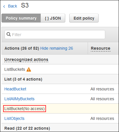 Screenshot showing the true action name