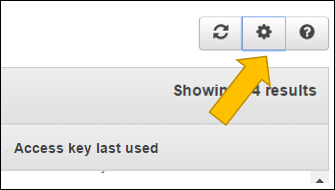 Screenshot showing gear icon