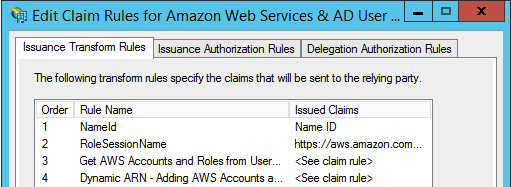 Screenshot of how the cliam rules should look