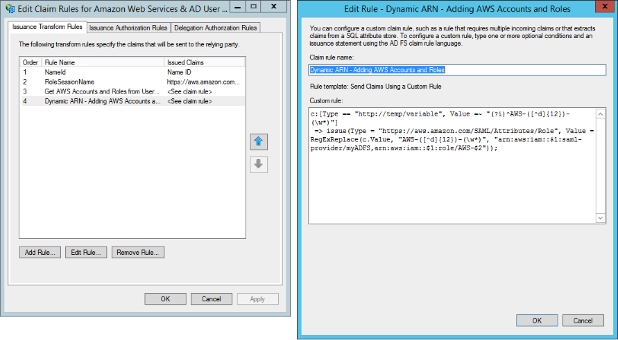 Screenshot of editing claim rule 4