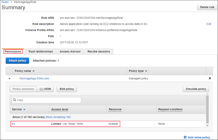Screenshot of the updated "Permissions" tab Screenshot of the updated "Permissions" tab